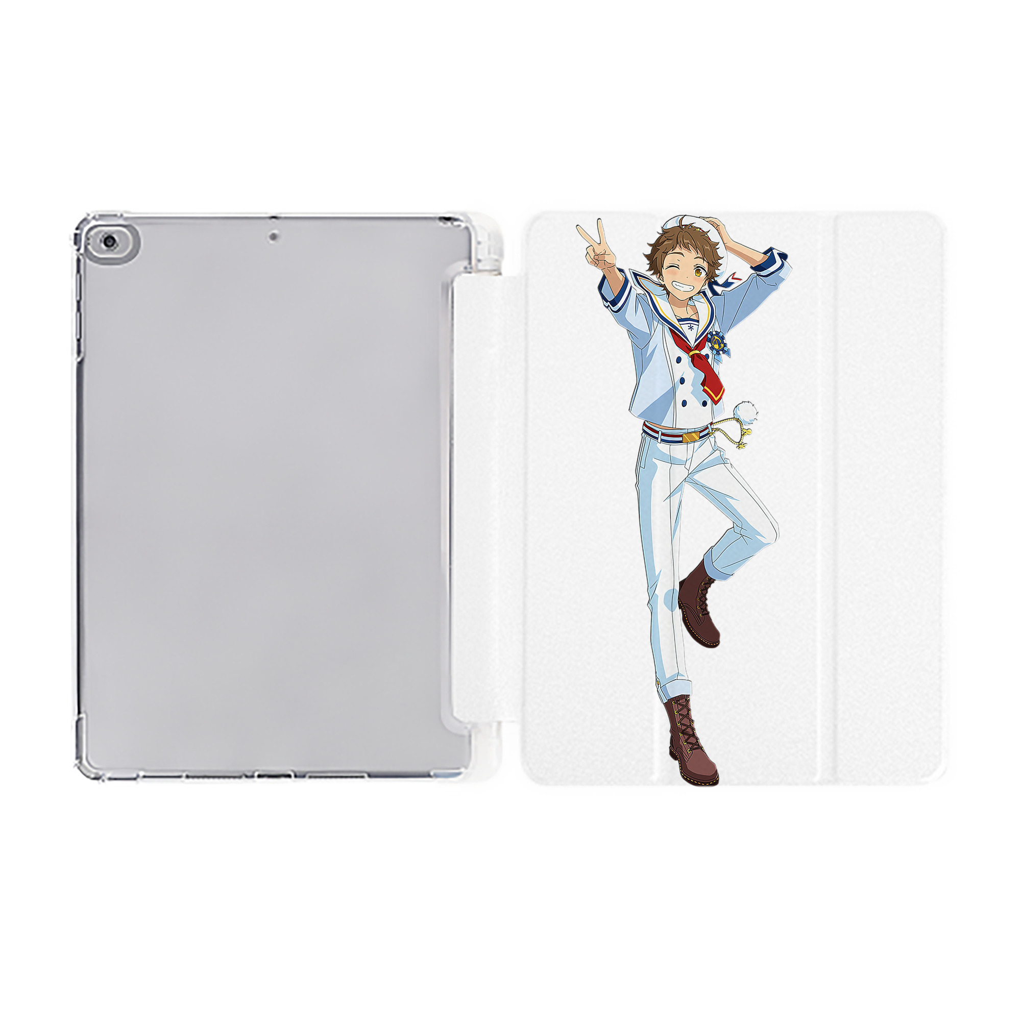 （画像用） あんさんぶるスターズ! Ensemble Stars IPad ケース ペン収納付き 三つ折りスタンド PUレザー×シリコン 対応機種9.5/10.5/10.9インチ